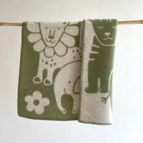 klippanbabywoolanimalsflowersgreen3